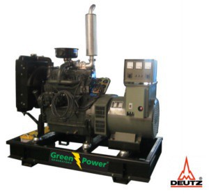 GREENPOWER DEUTZ Diesel Power generator 60kVA 48kW Open frame Manual starting, engine BF4M 2011 C, weight 820kg