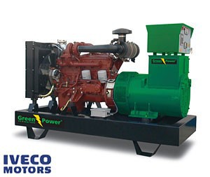 GREENPOWER Iveco FPT Diesel Power generator 305kVA 244kW Open frame Manual starting