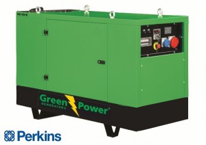GREENPOWER Perkins Diesel Power generator 10kVA 8kW Soundproof canopy Manual starting