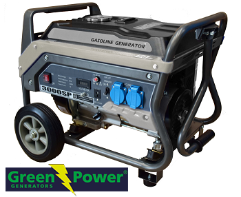 Petrol Generator Greenpower 4-stroke GPS 3000, 3kVA 2.7kW 2x230V manual start